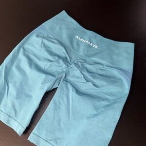 Alphalete Pier Blue Biker Shorts